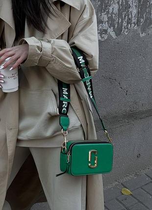 Marc jacobs logo green сумочка