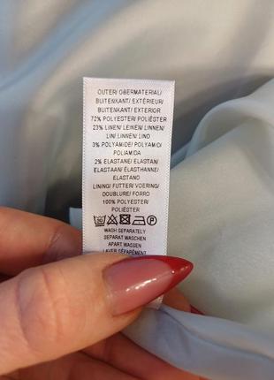 Новая с биркой стильная юбка миди годе на 23% лен в светло сером, размер 2хл8 фото