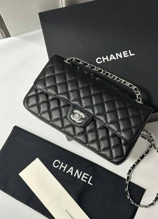 Сумка chanel caviar стеганая на цепочке6 фото