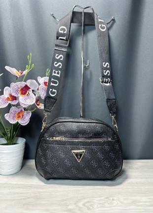 Сумка чорна жіноча guess сумка маленька гесс сумочка клатч крос-боді