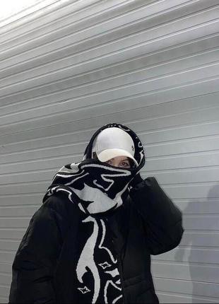 Зимний шарф униаекс в аниме стиля и y2k, готический, дрилл,kpop