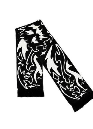 Зимний шарф униаекс в аниме стиля и y2k, готический, дрилл,kpop