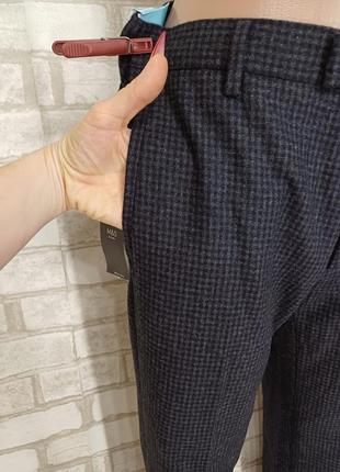 Фирменные marks & spenser мега теплые штаны/брюки на 56% шерсть, размер с-м8 фото