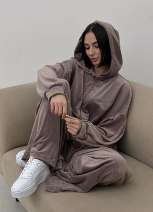 Женский спортивний костюм велюровий костюм теплий