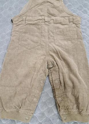 Вельветовий коричневий напівкомбінезон штани для хлопчика8 фото