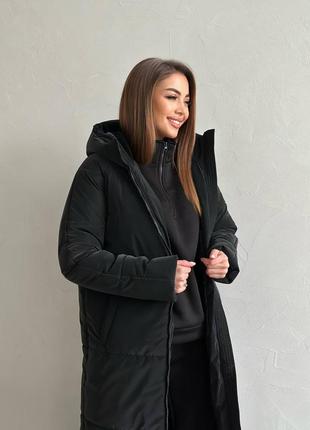 Длинная куртка пуховик +спортивный костюм на флисе комплект зима-распродажа7 фото