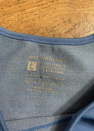 Prettylittlething синя спортивна безшовна укорочена футболка розмір l7 фото