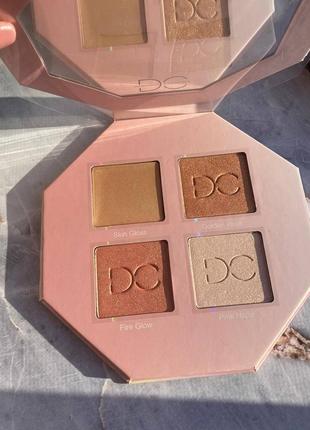 Палетка хайлайтеров prisma glow от dominique cosmetics