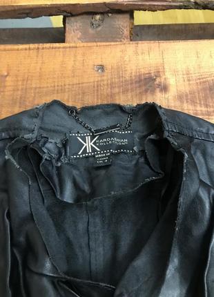 Женская куртка (кожанка) kardashian kollection (кардашьян коллекшин ххс-хс рр оригинал черная)3 фото