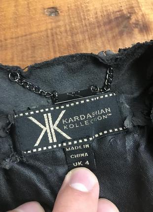 Женская куртка (кожанка) kardashian kollection (кардашьян коллекшин ххс-хс рр оригинал черная)5 фото