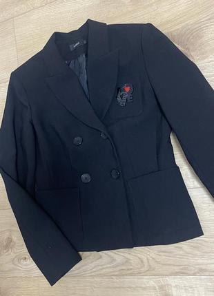 Оригінальний піджак чорний піджачок жакет преміум3 фото