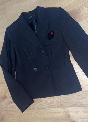 Оригінальний піджак чорний піджачок жакет преміум5 фото