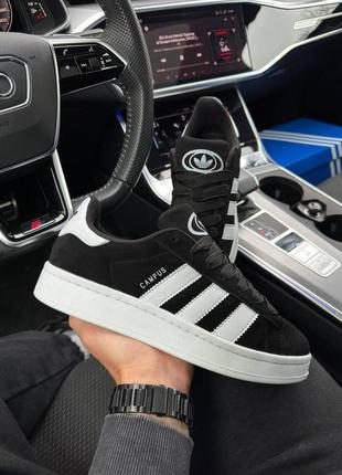 Мужские кроссовки adidas campus black white 41-42-43-44-45
