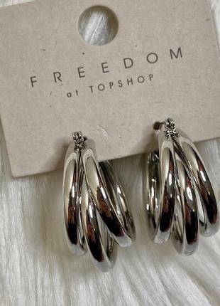 Серебряные серьги интересного дизайна topshop ✨3 фото