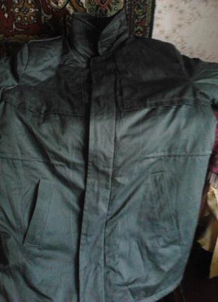 Куртка осенне-зимняя мужская новая теплая на ватине темно зеленый цвет.1 фото