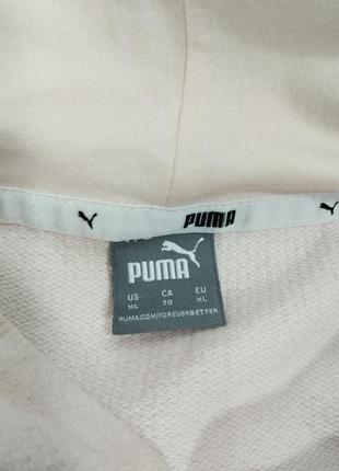 Свитшот худи с капюшоном кофта нежно розовый карманы котон puma9 фото