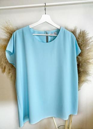 Голубая блуза футболка свободного кроя "modalinda" (размеры 44-50)