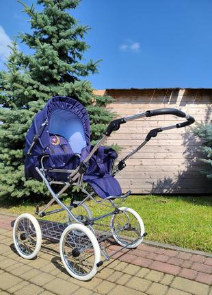 Дитяча комбінована коляска eichhorn combi lux синя/блакитна (417rfs-s011-eva-ftc)