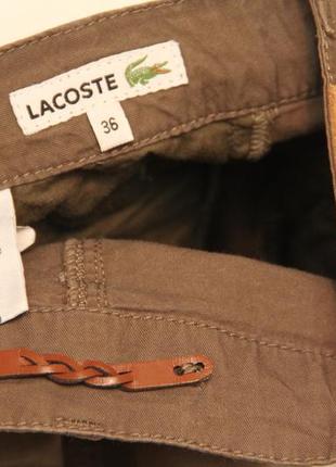 Lacoste рр 36 us 4 брючки из хлопка и эластина7 фото