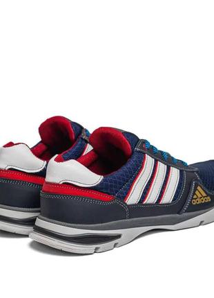 Мужские летние кроссовки сетка adidas (адидас) tech flex blue, туфли текстильные, кеды синие, мужская обувь3 фото