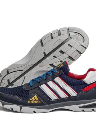 Мужские летние кроссовки сетка adidas (адидас) tech flex blue, туфли текстильные, кеды синие, мужская обувь4 фото