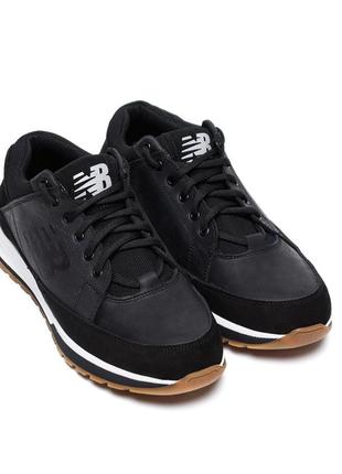 Мужские кожаные кроссовки nb clasic (нью беленс) black, спортивные мужские туфли, кеды черные повседневные3 фото