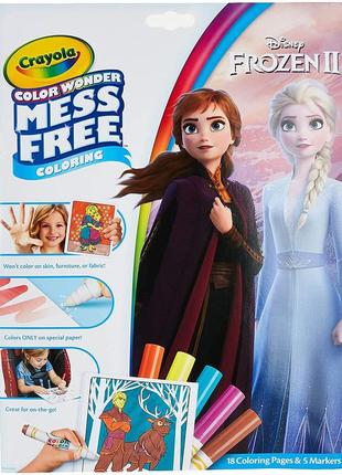 Раскраска с фломастерами color wonder frozen 2 crayola набор для творчества холодное сердце