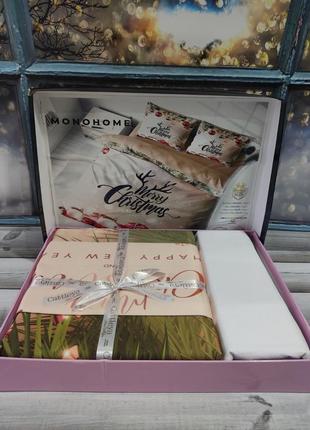 Постіль постільна білизна новорічна різдвяна зимова