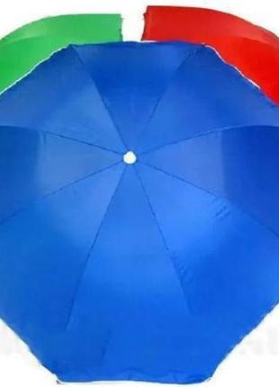 Складна пляжна парасолька з телескопічною ніжкою umbrella travel pro, купол 2 метри, для пляжу та відпочинку2 фото
