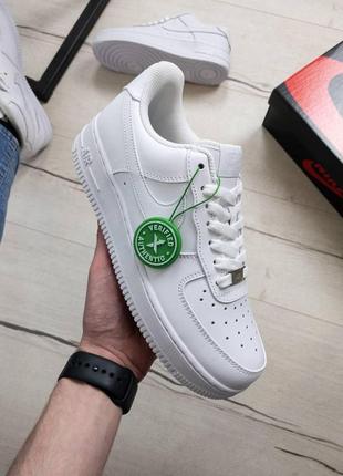 Кроссовки мужские / женские повседневные nike air force 1 white, белые найк эир форс, женская, мужская обувь