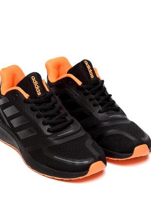 Чоловічі кросівки сітка adidas (адідас) black, чоловічі туфлі, кеди чорні, чоловіче взуття4 фото