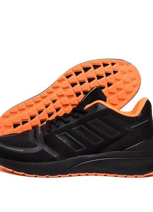 Чоловічі кросівки сітка adidas (адідас) black, чоловічі туфлі, кеди чорні, чоловіче взуття2 фото
