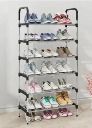 Полка для обуви shoe rack на 6 ярусов для дома, стойка для хранения обуви3 фото