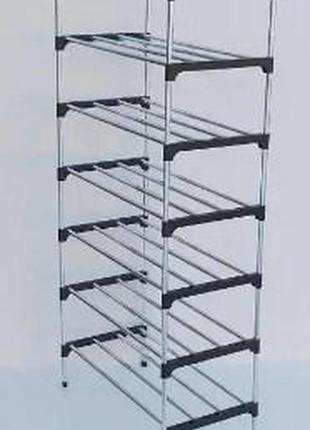 Полка для обуви shoe rack на 6 ярусов для дома, стойка для хранения обуви5 фото