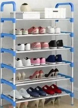 Полка для обуви shoe rack на 6 ярусов для дома, стойка для хранения обуви2 фото