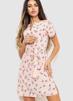Платье софт с принтом, цвет персиковый, 230r1002