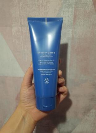 Корейская премиум пенка для очищения кожи ottie aqua 764 deep cleansing foam3 фото