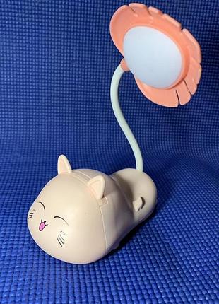 Лампа led lovely animals table lamp by8833a рожева