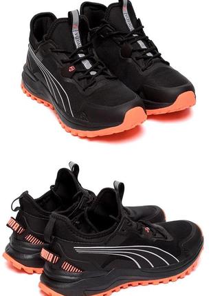 Мужские кроссовки сетка puma (пума) black, мужские туфли текстильные, кеды черные, мужская обувь1 фото