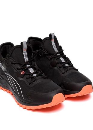 Мужские кроссовки сетка puma (пума) black, мужские туфли текстильные, кеды черные, мужская обувь5 фото