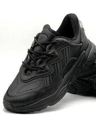 Мужские кроссовки adidas (адидас) ozweego black, кеды мужские черные. мужская обувь10 фото