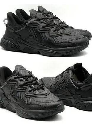 Мужские кроссовки adidas (адидас) ozweego black, кеды мужские черные. мужская обувь1 фото