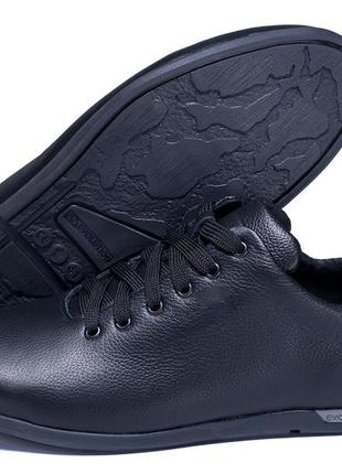Мужские кожаные кроссовки  е-series soft, мужские спортивные туфли черные, кеды повседневные. мужская обувь6 фото
