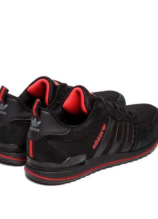 Мужские кроссовки сетка adidas (адидас) black, мужские туфли текстильные, кеды черные, мужская обувь5 фото