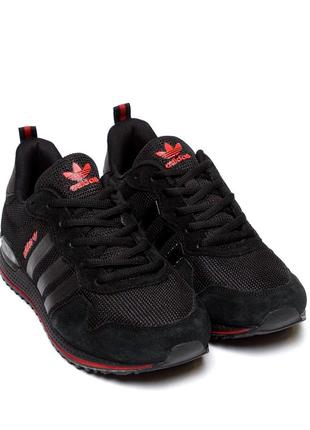 Мужские кроссовки сетка adidas (адидас) black, мужские туфли текстильные, кеды черные, мужская обувь4 фото