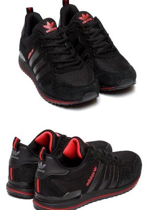 Мужские кроссовки сетка adidas (адидас) black, мужские туфли текстильные, кеды черные, мужская обувь