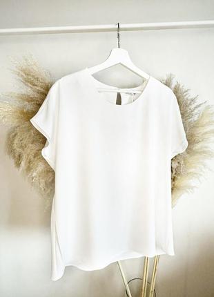 Белая блуза футболка свободного кроя "modalinda" (размеры 44-50)
