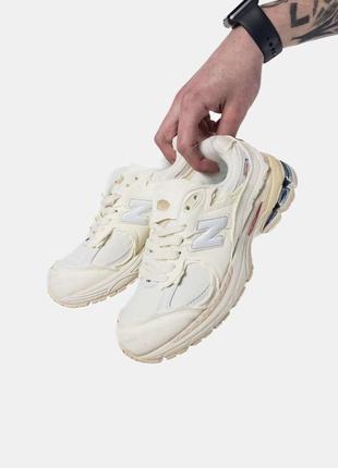 Женские повседневные кроссовки new balance nb 2002r sea salt cream, женские кеды нью беленс, женская обувь9 фото