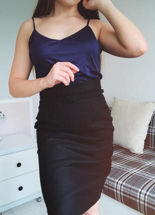 Шерстяна спідниця юбка міді розмір 401 фото