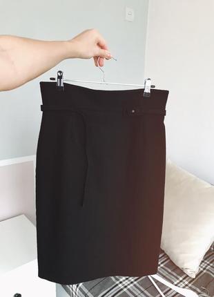 Шерстяна спідниця юбка міді розмір 407 фото